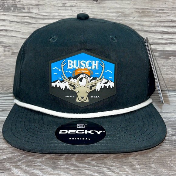 Busch Light Mountain Escape 3D Classic Rope Hat- Charcoal/ White - Picture 1 of 4